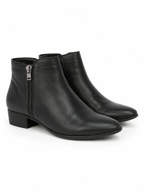 Naturalizer Blair Black Leather Ankle Booties  Comfort Boots Women's size 8